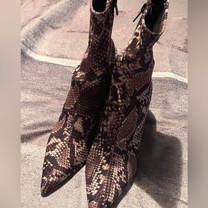 Brand New Zara Snake print booties